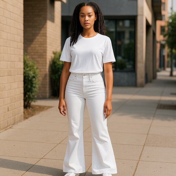 Women's SO High Rise Flare White Jeans Size 9 / 29 - NWT - Picture 1 of 7
